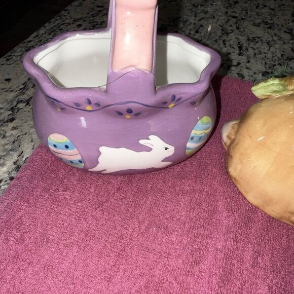 Orange and Purple Bunny Decor Accent Piece - Picture 5 of 5